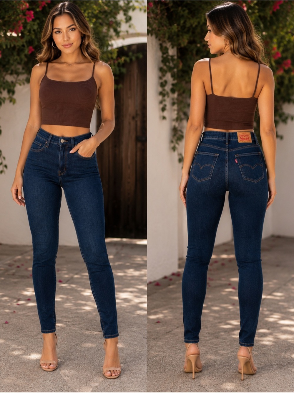 Levi’s 721 High Rise Skinny Jeans 32x30 Dark Wash Stretch Denim NWT